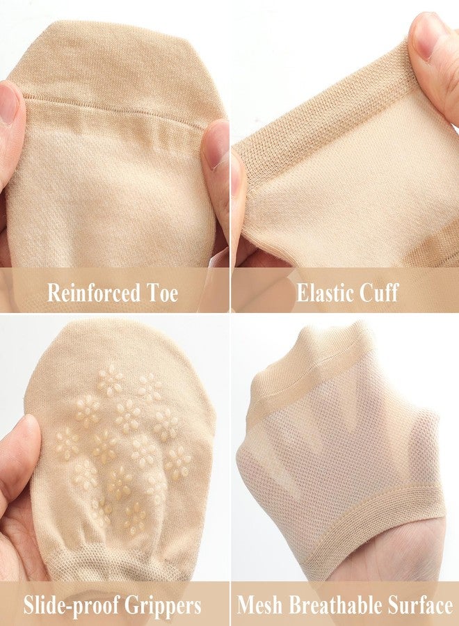 floconssy Women's Toe Socks for Mules, Half Socks for Women Toe Toppers Liner No Show Toe Covers 6 Pairs - Image 5